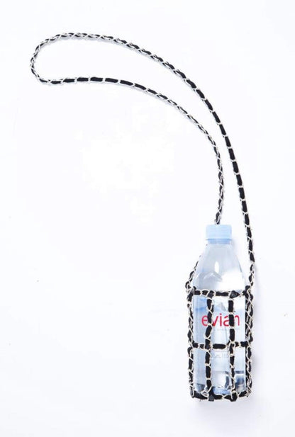 Water Bottle Holder with Strap - Carrier for Hydro Flask, Soda Can, Tumbler and Standard Bottles - Crochet Sling Bag Ideal for Walking, Hiking, Gym and More - Wear Over the Shoulder or Crossbody