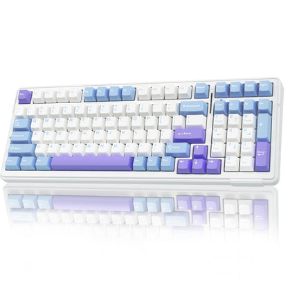 AULA F99 Wireless Mechanical Keyboard,Tri-Mode BT5.0/2.4GHz/USB-C Hot Swappable Custom Keyboard,Pre-lubed Linear Switches,Gasket Structure,RGB Backlit Gaming Keyboard for PC/Tablet/Xbox/PS4/PS5