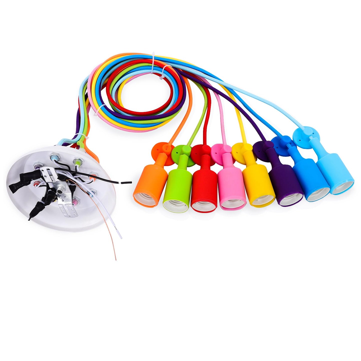 Ymlii Colorful Spider Chandelier, E26 Kids Ceiling Light for Bedroom Playroom
