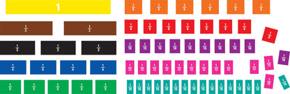 Teacher Created Resources Fraction Tiles Magnetic Accents (77245)