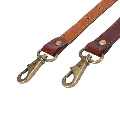 TOURBN Men's Genuine Leather Harness Suspenders - Adjustable Vintage Braces with Brass Hooks for Pants, Weddings & Formal Wear