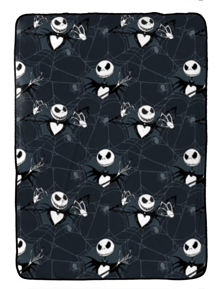 Jay Franco Disney Nightmare Before Christmas Blanket - Measures 62 x 90 inches, Kids Bedding Features Jack Skellington - Fade Resistant Super Soft Fleece