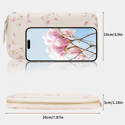 Pomelo Best Womens Wallet RFID Blocking Leather Multi Credit Card Zip Around Long Wallet Wristlet Large Capacity Travel for Ladies