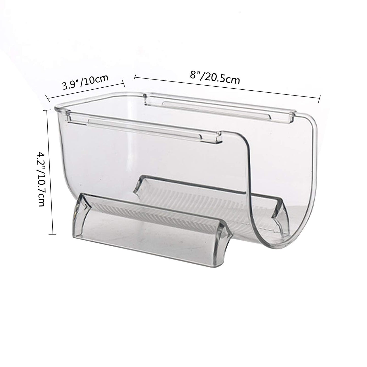 Cheeren 2 Pack Plastic Stackable Water Bottle and Wine Rack Storage Organizer for Kitchen Countertops, Pantry, Fridge, Clear