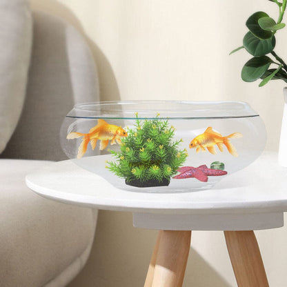 Glass Bubble Bowl - Wide Mouth Flower Vase Clear Bubble Planter Terrarium Aquatic Plant Pot Shallow Fish Tank for Centerpiece Hydroponic Succulent