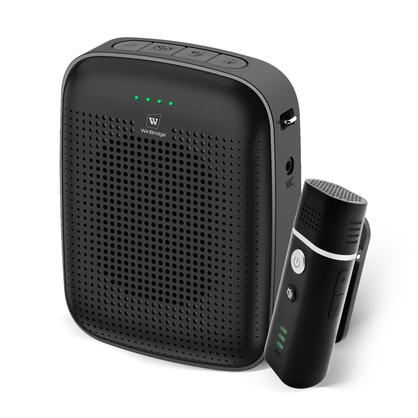 Voice Amplifier with Wireless Lapel Microphone - Personal Megaphone for Teachers, 15W Portable Mini Bluetooth PA System and Clip-on Lavalier Mic for Classroom, Speech, Yoga, Tour Guide - A006