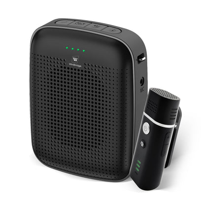 Voice Amplifier with Wireless Lapel Microphone - Personal Megaphone for Teachers, 15W Portable Mini Bluetooth PA System and Clip-on Lavalier Mic for Classroom, Speech, Yoga, Tour Guide - A006