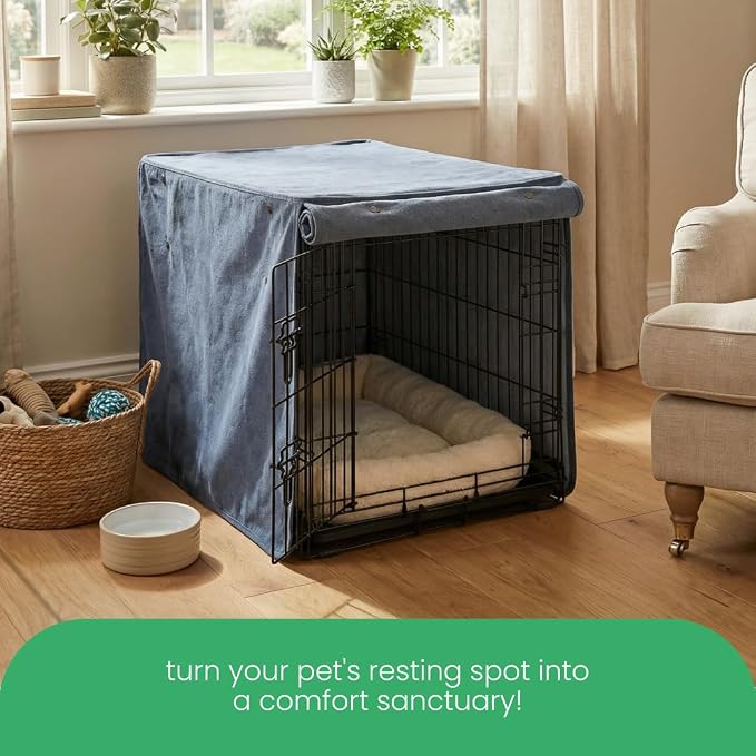 Molly Mutt Dragonstone Dog Crate Cover, GOTS-Certified 100% Organic Cotton Canvas Cover for Dog or Puppy Kennel and Cage, Washable, Free of Harmful Chemicals, XXX-Large, Fits 54"x37"x45" Crate