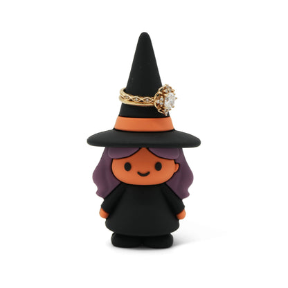 GOOFBALLS Figurine Ring Holder – Cute and Decorative Jewelry Organizer for Rings, Earrings & Small Accessories – Perfect for Vanity, Dresser, or Bathroom Countertop – Witch