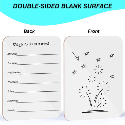 24 Pack Small White Board Dry Erase Boards Classroom Teachers Pack Mini White Boards 9" x12” Personal Whiteboards for School Students Supplies Lapboards l 24 Mini Erasers， 24 Makers Included (24)