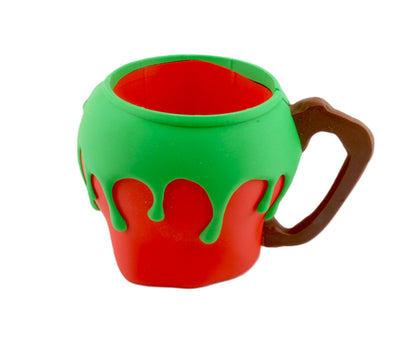 Fusion Layer 3D Poison Apple Ice Cream Pint Holder – Spooky Skull Design Mug Sleeve for 16 oz Ice Cream Containers – Ergonomic Handle – Halloween Gothic Dessert Cup Holder