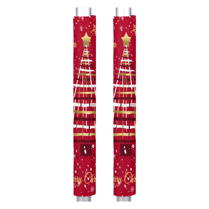 PATTERNFUL Christmas Tree Refrigerator Door Handle Covers, Microwave Fridge Handle Covers Set of 2, Kitchen Appliance Decor Handles Protector for Ovens, Dishwashers