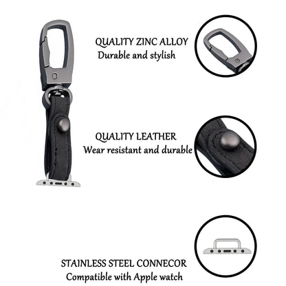 Necklace Pendant Compatible with Apple Watch Fob Women Men, Metal Keychain for Apple Watch Ultra/Ultra 2, Series 10-1, SE Watch Clip Adapter for Apple Watch 38mm 40mm 41mm 42mm 44mm 45mm 46mm 49mm