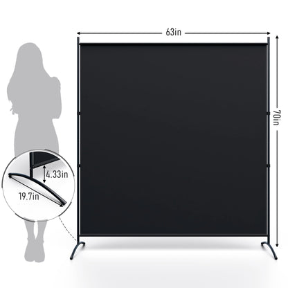 Room Divider 63''W x 71''H Large Single Panel, Privacy Screen for Room Partitions, Portable Room Divider Screen for Room Separtion, Freestanding Fabric Wall Divider for Office, School, Room Separator