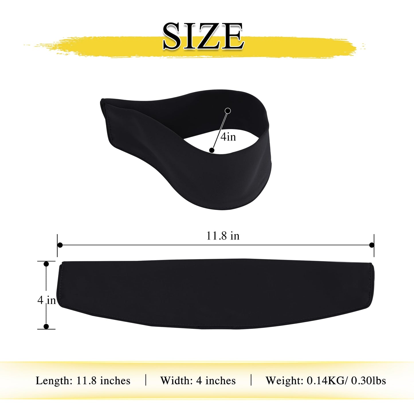NICETOWN Magnetic Curtain Tiebacks - Modern Unique Upgraded Design Decorative Drape Tie Backs Holder for Window Draperies, No Tools Required (Black, 11.8 X 4 Inches, Set of 4)