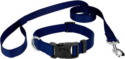 Country Brook Petz - Everyday Nylon Dog Collar and Leash - 10+ Cool Colors (1 Inch, Extra Large, Royal Blue)