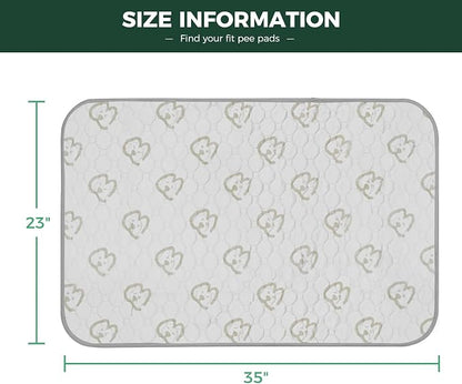 FXW Washable Pee Pads for Dogs, Puppy Pads with Super Absorbent, Specifically Designed for 36inch Cages, 23" x 35" Rectangle, Khaki, 2 Packs