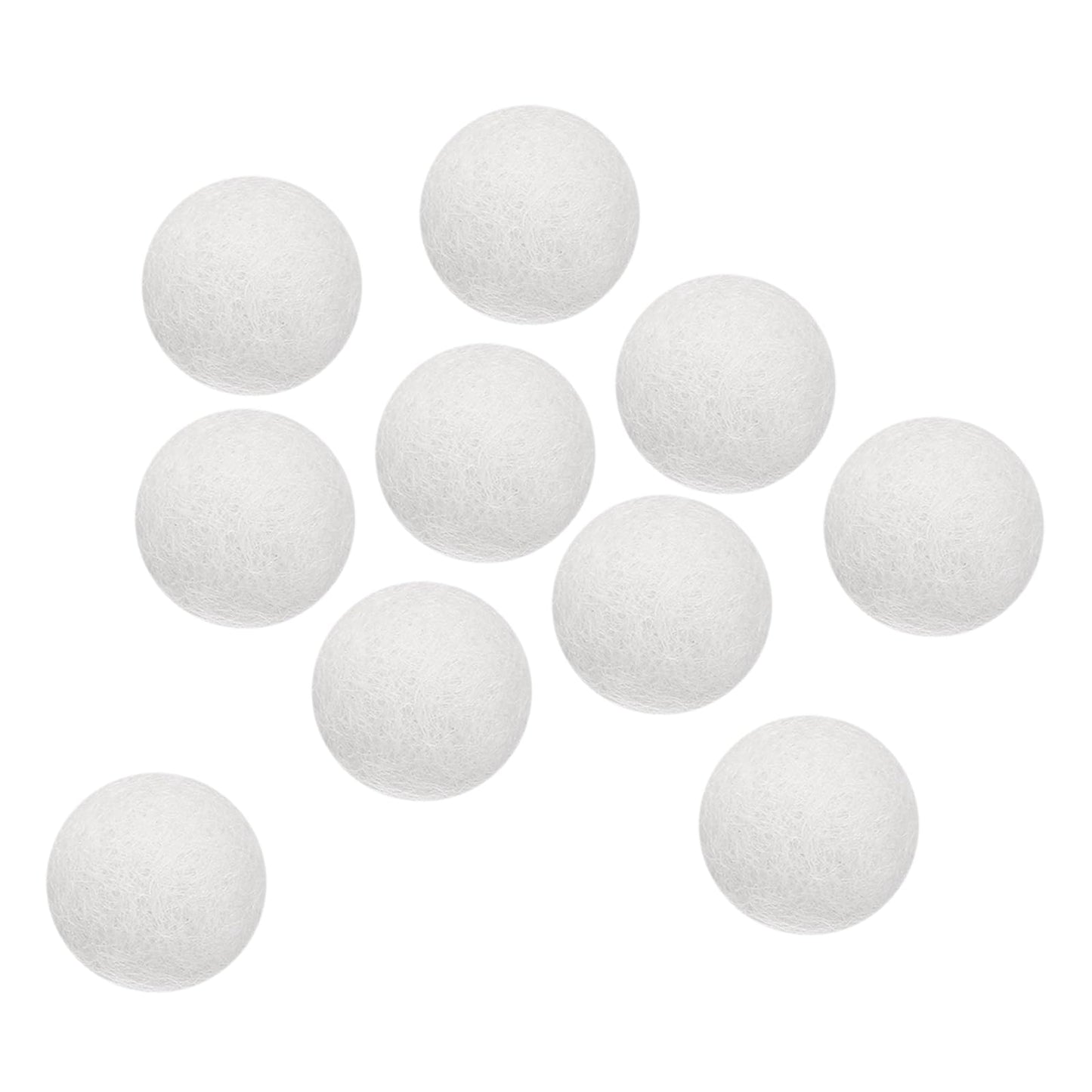 PATIKIL Wool Felt Balls Beads Wool Felting Pom 3.1cm 31mm White for Home Crafts Handcrafts Project DIY Pack of 10