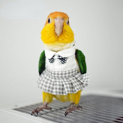 Bird Costume Bird Diaper Flight Suit Cute JK Dress Dress Skirt Clothes Cosplay Photo Prop for Parrots Macaw Cockatoo (Without Diaper,2M)