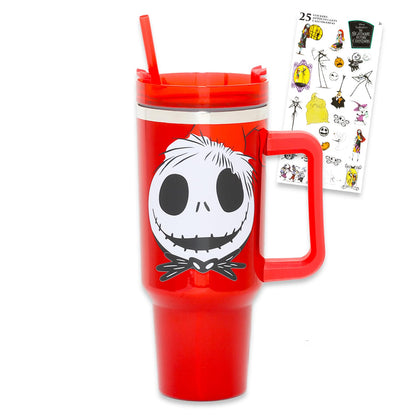 Disney Nightmare Before Christmas 40 OZ Stainless Steel Cup Set - Bundle with Jack Skellington Tumbler, Sticker, More Tumblers for Girls, Boys