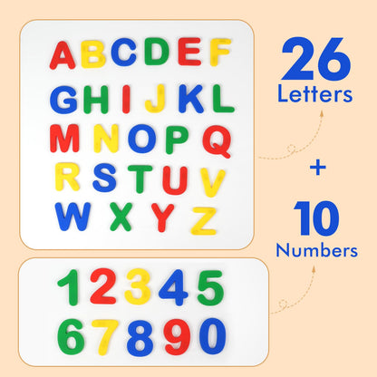 Silicone Alphabet Magnetic Letters and Numbers Set, 36 PCS Educational Multicolor ABC Fridge Magnets – Durable, Fun Learning Toy for Early Childhood
