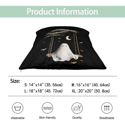 CREAMIC Cute Ghost Couch Pillow Cover Halloween Throw Pillow Covers Decorative Throw Pillowcase Cushion Cover 14x14 Inch Throw Pillows Covers for Sofa Bedroom Car Living Room