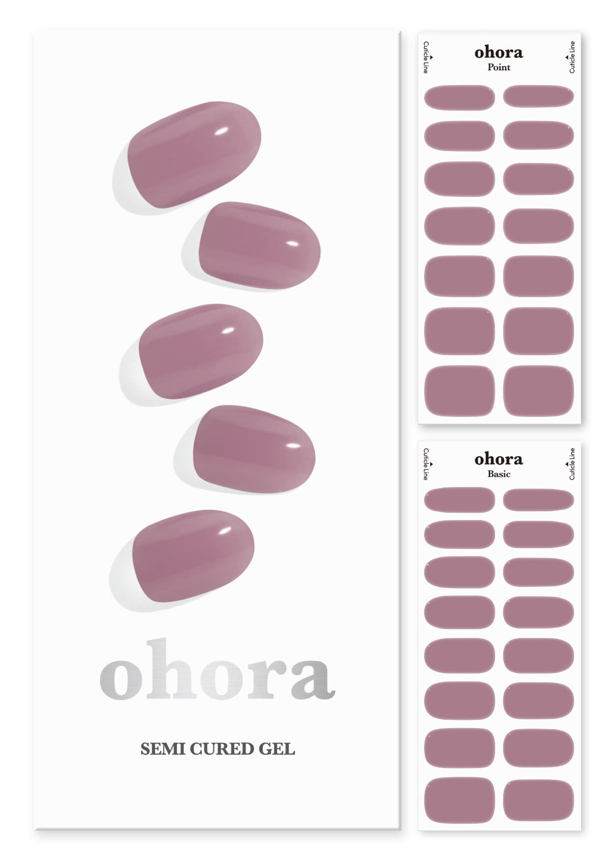 ohora Bundle Set (N Addict Starter Kit) - Red Solid Gel Nail Strips with UV/LED Lamp and Mini Remover, Salon-Quality, Long Lasting, Easy to Apply & Remove - Includes Prep Pads, Nail File, Wooden Stick