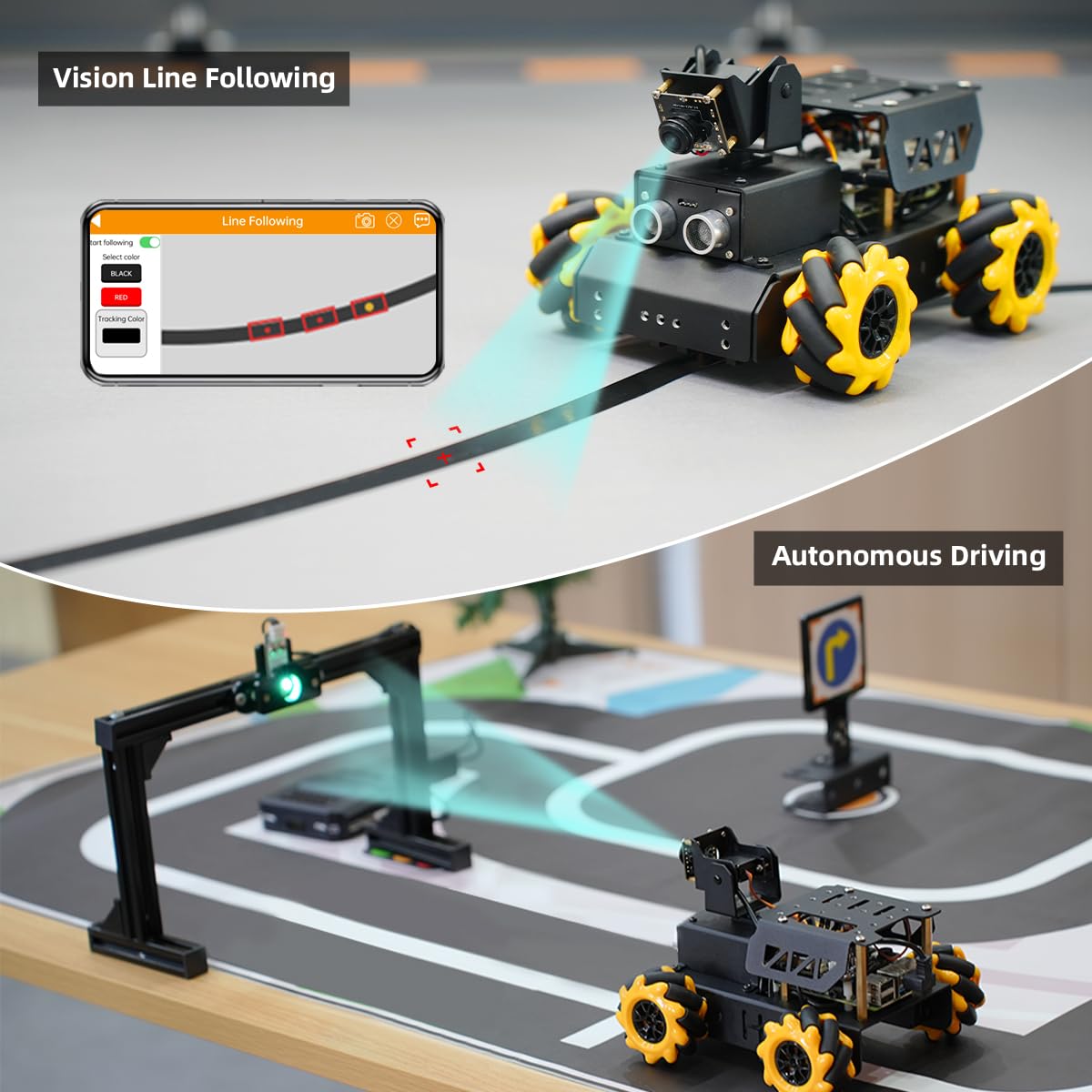 HIWONDER ROS2 Robot Car with ChatGPT Large AI Model Vision & Voice Understanding Python Programming Open Source DIY Robot Kit for Teens, TurboPi Advanced Kit & Raspberry Pi 5 2GB