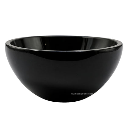 Black Tourmaline Crystal Bowl - 2 Inch Decorative Bowls for Room and Home Decor - Gemstone Healing Crystals for Elegant Display, Positive Energy Balance and Gift