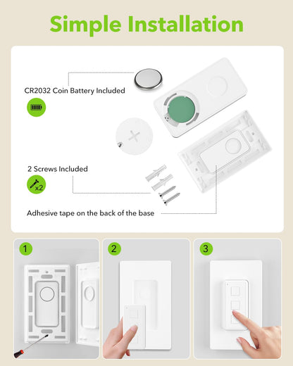 BN-LINK Mini Wireless Remote Control Outlet Switch Power Plug in for Household Appliances, Wireless Remote Light Switch, LED Light Bulbs, White (2 Remotes + 5 Outlets) 1250W/10A