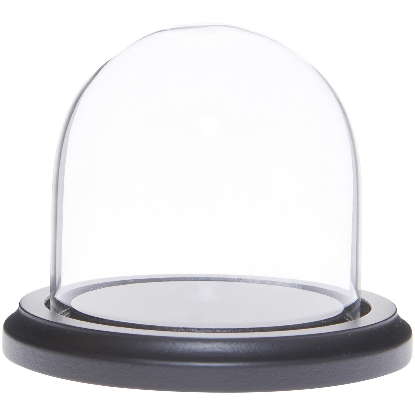 Plymor 3" x 3" Glass Display Dome Cloche (Black MDF Wood Base)