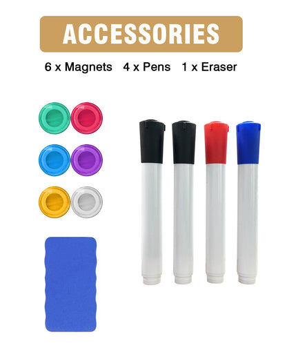 60"X 48" Large Magnetic Dry Erase Whiteboard, Wall Hanging Board with 4 Pens & 1 Dry Erasers & 6 Magnets, Sliver Aluminum Frame White