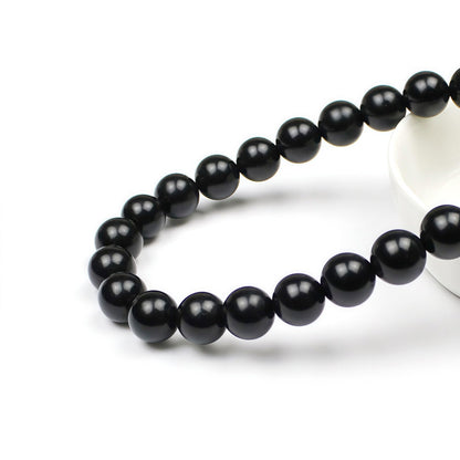 MJDCB Real Stone Beads Natural Matte Black Onyx Agate Round Loose Bead for Jewelry Making DIY Bracelet Necklace(4mm)