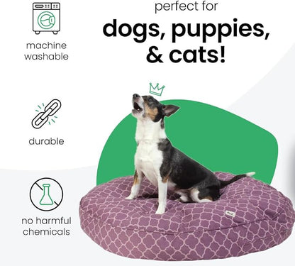Molly Mutt Petite Dog Duvet Cover - Round - Royals Print - Measures 20’’ x 4’’ - 100% Cotton - Durable - Breathable - Sustainable - Machine Washable Dog Bed Cover - Pre-Shrunk