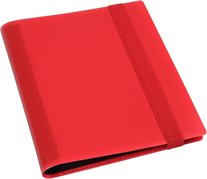 GEAoffice 4 Pocket Card Binder - 2 x 2 Trading Card Collection Album Folder - 160 Side Loading Pocket Binder for TCG, MTG, Sports Game Cards - Gifts for Card Collector Girls (Red)