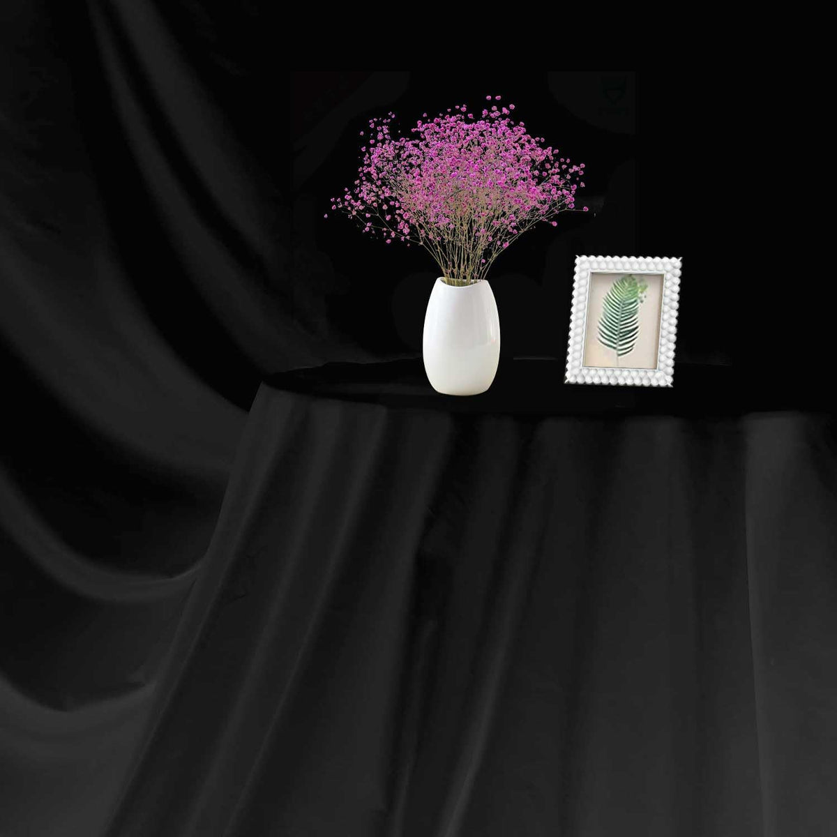 Black Photo Backdrop for Photoshoot Black Background for Photography Photo Backdrop Curtain for Party 10 x 10 FT