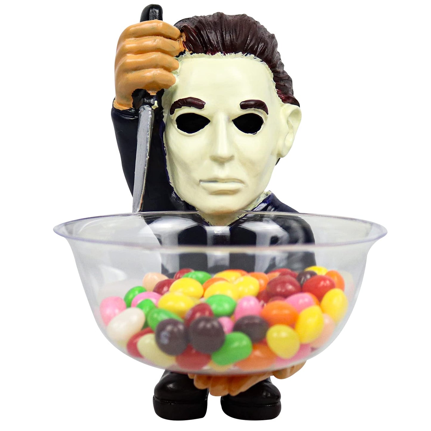 Halloween Candy Bowl Holder Horror Movie Gnomes Scary Candy Dish Stand Decorations (Resin) (A)