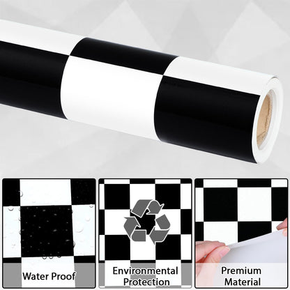 Black White Checkered Bulletin Board Paper Roll Black Plaid Bulletin Board Background Paper Back to School Classroom Decoration Poster for Art Craft DIY Home Office Classroom Supplies 17.7in x 20ft