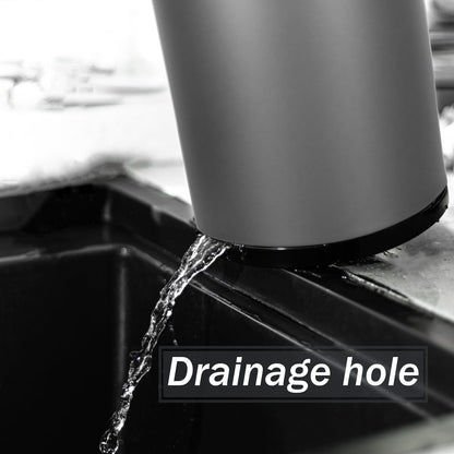 Haiyouneer Kitchen Utensil Holder for Countertop 360° Rotating Utensil Caddy Extra Large Utensil Crock Cooking Utensil Holder for Kitchen Counter (Dark Grey)