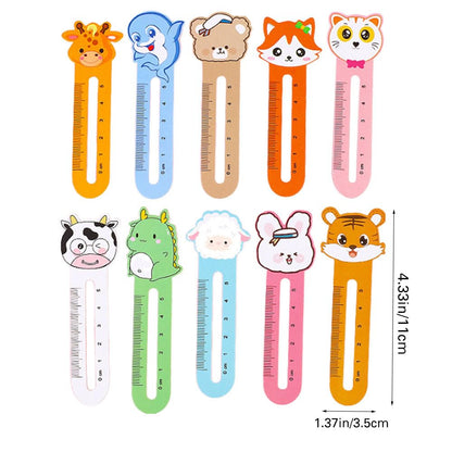 400 Pieces Cute Animal Bookmarks with 10 Different Kawaii Animal Patterns Reading Ruler Style Bookmarks Bulk Page Markers for Women Students Book Lovers Gift School Home Office Supplies