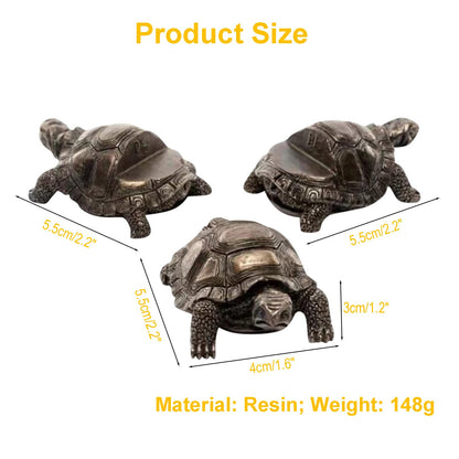 3Pcs Tortoise Resin Pot Decorative Feet, Plant Pot Support Feet for Outdoor, Animals Statue Pot Base Planter Risers, Flower Pot Plant Stand (Tortoise)
