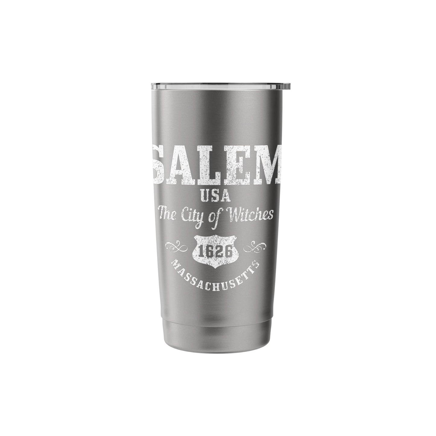 Salem Massachusetts Est. 1626 Witch Broom Halloween Vintage Stainless Steel Insulated Tumbler