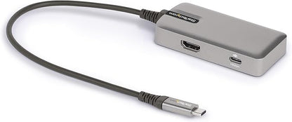 StarTech.com 4-in-1 USB C Hub with Extra Long Cable, 4K 60Hz HDMI, Alt-Mode, 100W Power Delivery, 10Gbps Fast Speed Type C Expansion Hub, Portable Mini Docking Station for MacBook - TAA