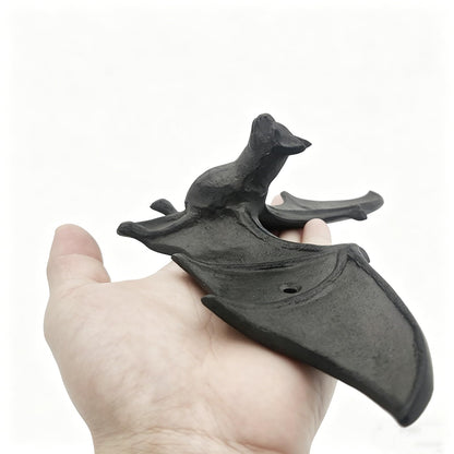 Womeet Rustic Cast Iron Coat Hooks, Wall Mounted Bat Hook Holder, Unique Farmhouse Decorative Hooks, Heavy Duty Wall Hooks for Hanging Coats, Hats, Bathrooms Towels