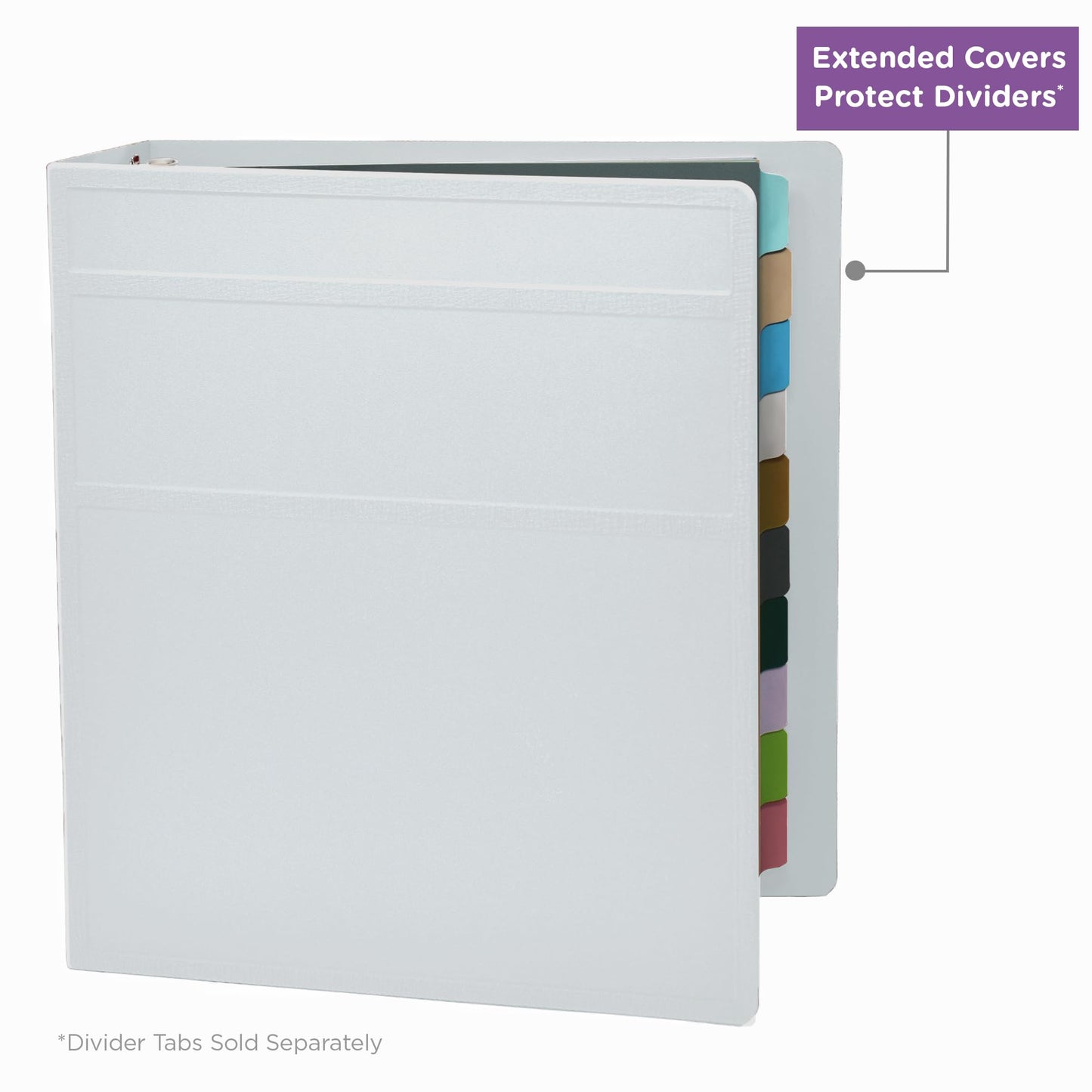 Carstens 2-Inch Heavy Duty 3-Ring Binder - Side Opening, White, Durable Plastic, Precision No-Gap Rings, Waterproof Covers, No Pockets, Holds 300 Letter-Sized Sheets, BPA-Free, Made in USA (2846-3R)