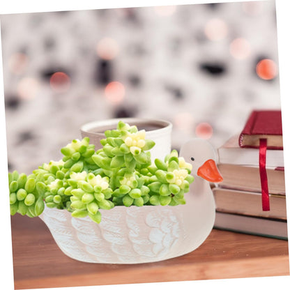 balacoo Ceramic Animal Succulent Flower Pot Desktop Plant Container Small Bird Style Balcony Gardening Planter for Indoor and Outdoor Use
