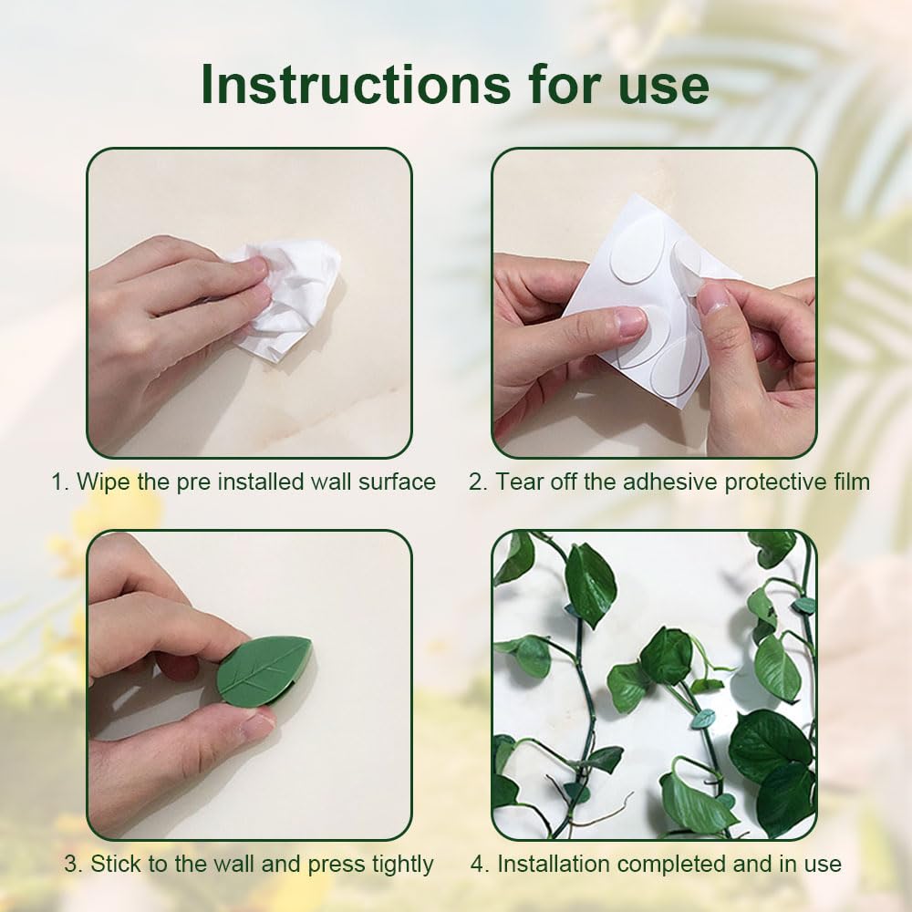 100PCS Plant Climbing Wall Fixture Clips, Plastic Plant Clips Climbing Plant Wall Clips for Vines, Plant Support Clips Plant Vine Wall Clips Plant Fixture Clips Vine Holder for Indoor Plants (B#Green)