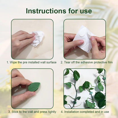 100 PCS Plant Climbing Wall Fixture Clips, Plastic Plant Clips Climbing Plant Wall Clips for Vines, Plant Support Clips Plant Vine Wall Clips Plant Fixture Clips Vine Holder for Indoor Plants (Green)