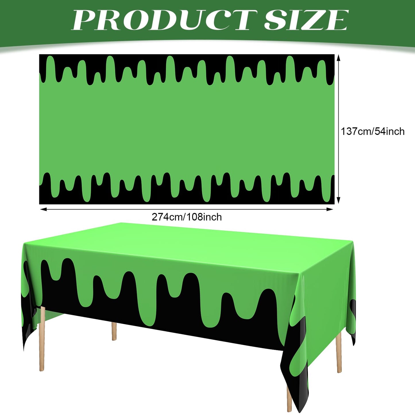 Remagr 6 Pcs Ghost Themed Plastic Tablecloths 54 x 108 Inch Waterproof Rectangle Table Cover Disposable Table Cloth for Boy Birthday Party Halloween Decorations Baby Showers Supplies (Ghost,Gooey)