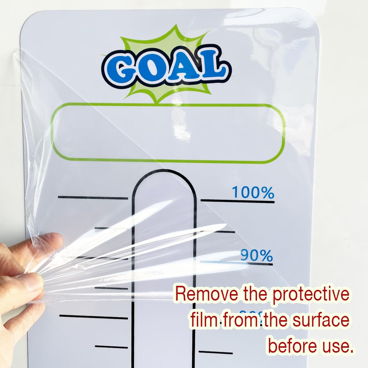 2 Pcs Magnetic Fundraising Thermometer Charts，Dry Erase Goal Trackers Chart Thermometer Goal Setting - Poster Charts for Home, School and Office